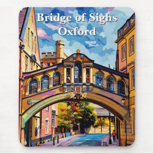 Bridge of Sighs in Oxford Gouache Painting Mouse Mat
