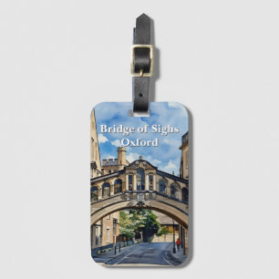 Bridge of Sighs in Oxford Watercolor Painting Luggage Tag