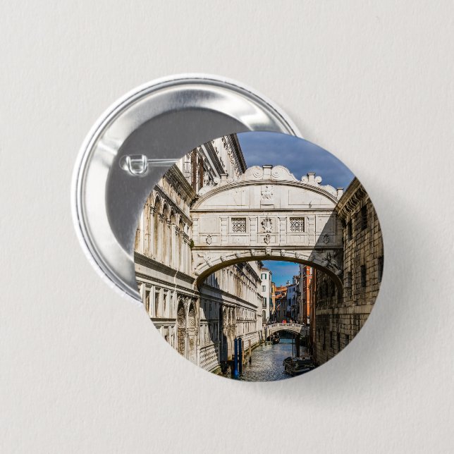 Bridge of Sighs, Venezia, Italy 6 Cm Round Badge (Front & Back)