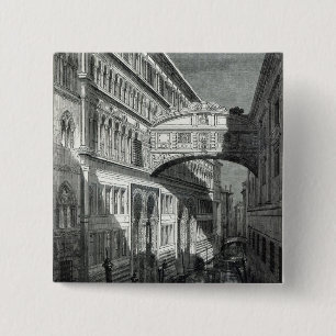 Bridge of Sighs, Venice 15 Cm Square Badge