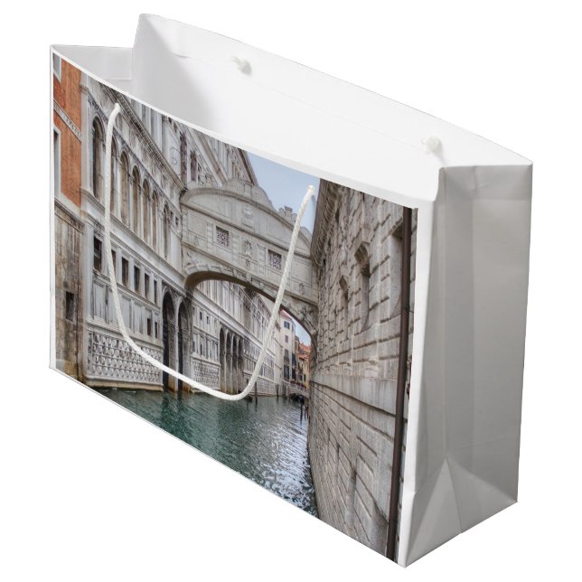 Bridge Of Sighs Venice Italy Large Gift Bag (Front Angled)