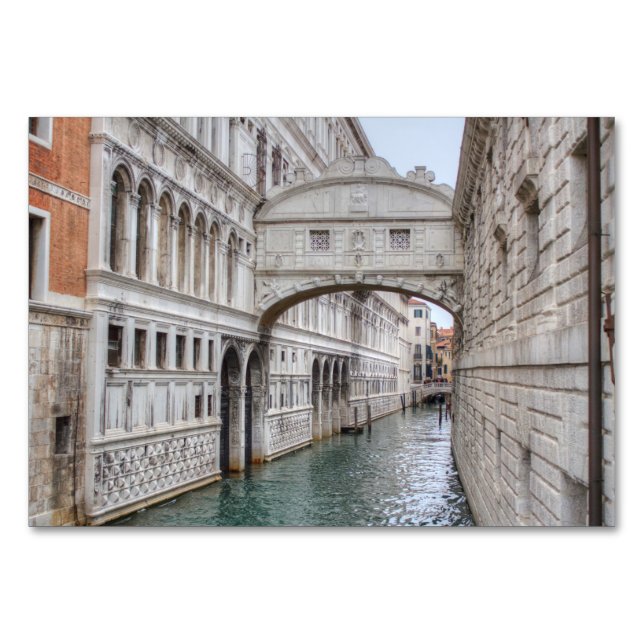 Bridge Of Sighs Venice Italy Table Number (Front)