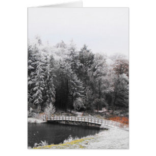 Bridge on a frosty morning card