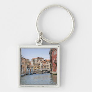 Bridge over a canal, Grand Canal, Venice, Italy Key Ring