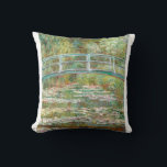 Bridge over a Pond of Water Lilies by Claude Monet Cushion<br><div class="desc">Oscar-Claude Monet (UK: /ˈmɒneɪ/, US: /moʊˈneɪ, məˈ-/, French: [klod mɔnɛ]; 14 November 1840 – 5 December 1926) was a French painter and founder of impressionist painting who is seen as a key precursor to modernism, especially in his attempts to paint nature as he perceived it.[1] During his long career, he...</div>