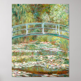 Bridge over a Pond of Water Lilies by Claude Monet Poster