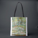 Bridge over a Pond of Water Lilies by Claude Monet Tote Bag<br><div class="desc">Oscar-Claude Monet (UK: /ˈmɒneɪ/, US: /moʊˈneɪ, məˈ-/, French: [klod mɔnɛ]; 14 November 1840 – 5 December 1926) was a French painter and founder of impressionist painting who is seen as a key precursor to modernism, especially in his attempts to paint nature as he perceived it.[1] During his long career, he...</div>