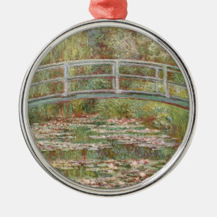 Bridge Over a Pond of Water Lilies by Monet Metal Tree Decoration