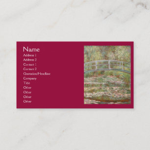 Bridge Over a Pond of Water Lillies by Monet Business Card