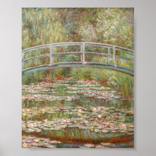 Bridge Over a Pond of Water Lillies by Monet Poster