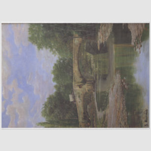 Bridge Over a River (by Santiago Rusiñol) Tissue Paper