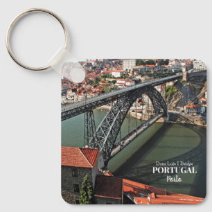 Bridge over Douro River, Porto, Portugal Key Ring