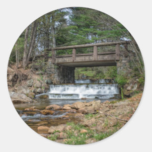 Bridge Over Hickory Run Classic Round Sticker