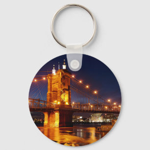 Bridge over Ohio River in Cincinnati Ohio Key Ring