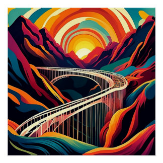 Bridge over ravine 3 poster