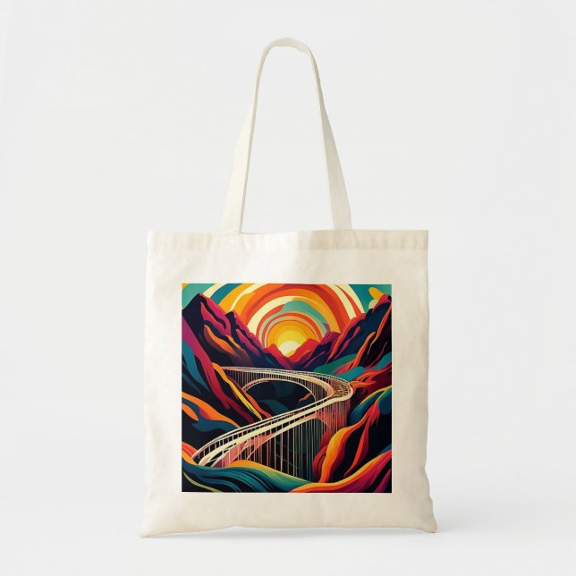 Bridge over ravine 3 tote bag (Front)