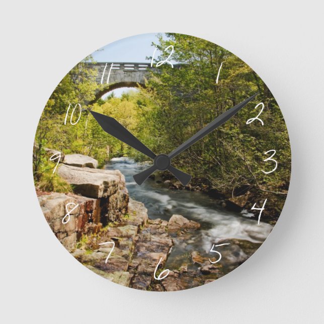 Bridge Over River Round Clock (Front)