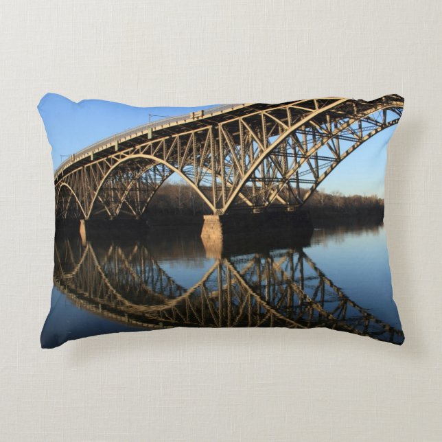 Bridge Over Schuylkill River Decorative Cushion (Front)