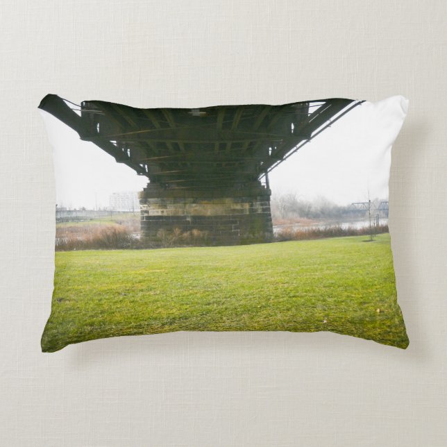 Bridge Over Scioto River Decorative Cushion (Front)