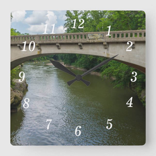 Bridge Over Sugar Creek Wall Clock (Front)
