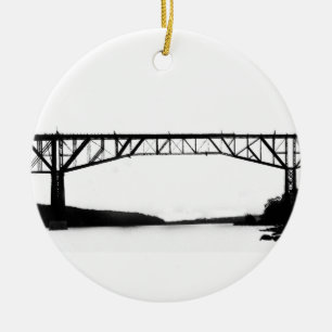 Bridge Over the Hudson Ceramic Tree Decoration