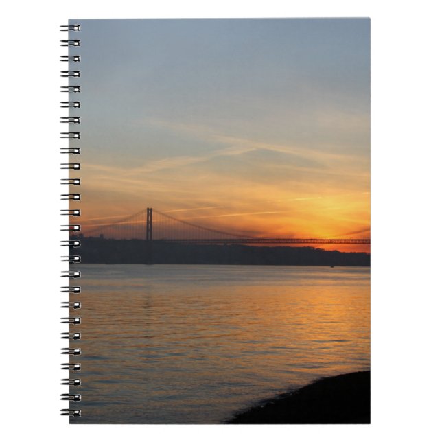 Bridge over the River Tagus at Sunset Notebook (Front)