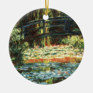 Bridge Over the Waterlily Pond by Claude Monet Ceramic Tree Decoration