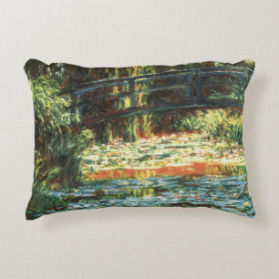 Bridge Over the Waterlily Pond by Claude Monet Decorative Cushion