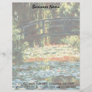 Bridge Over the Waterlily Pond by Claude Monet Personalized Letterhead