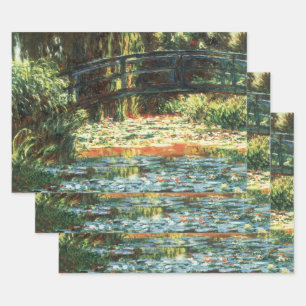 Bridge Over the Waterlily Pond by Claude Monet Wrapping Paper Sheet