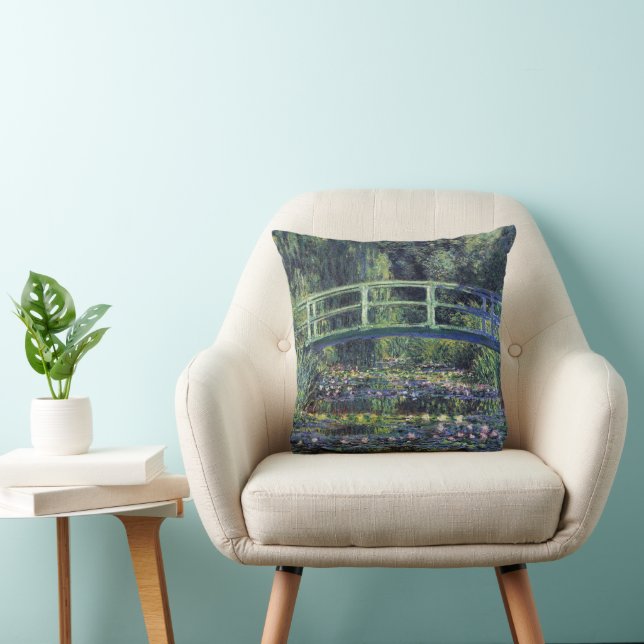 Bridge Over Waterlily Pond by Claude Monet Cushion (Chair)