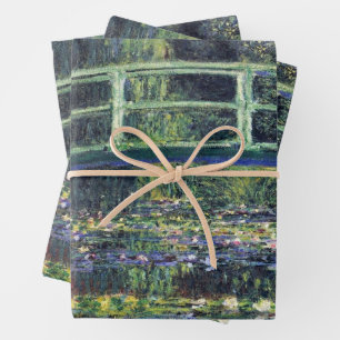 Bridge Over Waterlily Pond by Claude Monet Wrapping Paper Sheet