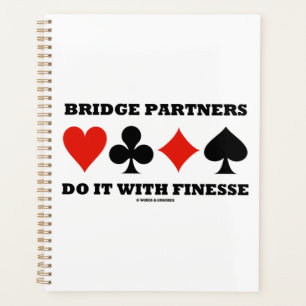 Bridge Partners Do It With Finesse Four Card Suits Planner