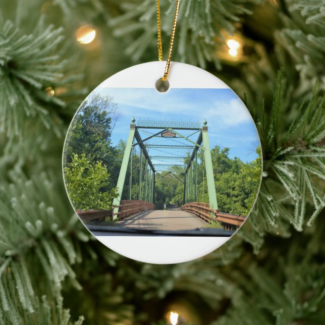 Bridge Photo Ceramic Tree Decoration (Tree)