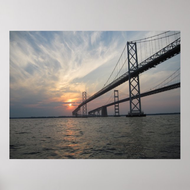 Bridge picture over the Bay Poster (Front)