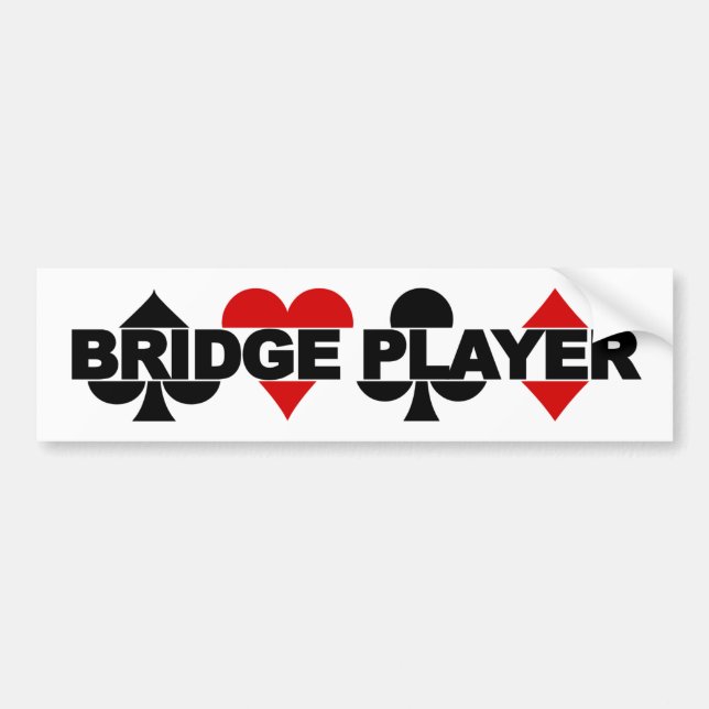 Bridge Player bumpersticker Bumper Sticker (Front)