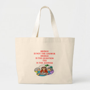 bridge player design large tote bag