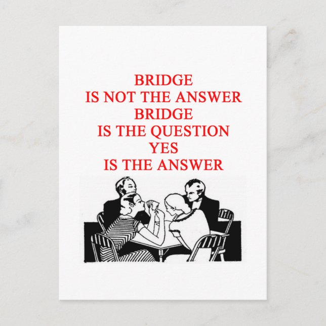 bridge player design postcard (Front)