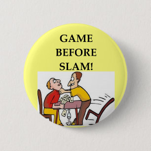 bridge player joke 6 cm round badge