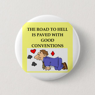 bridge player joke 6 cm round badge