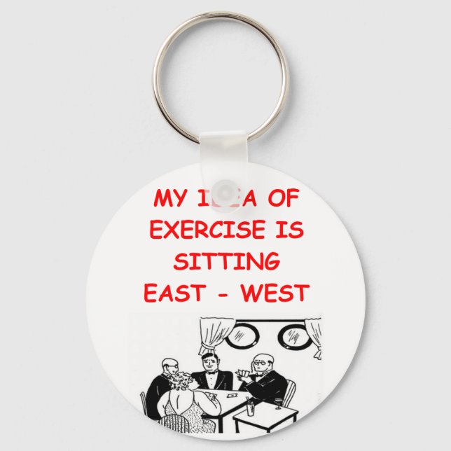 BRIDGE player joke Key Ring (Front)