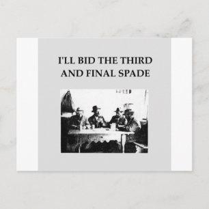 bridge player joke postcard