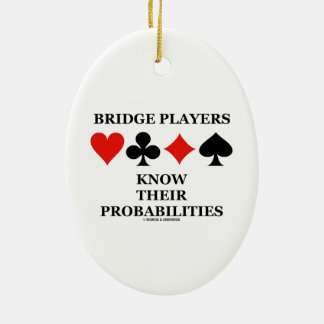 Bridge Players Know Their Probabilities Card Suits Ceramic Tree Decoration