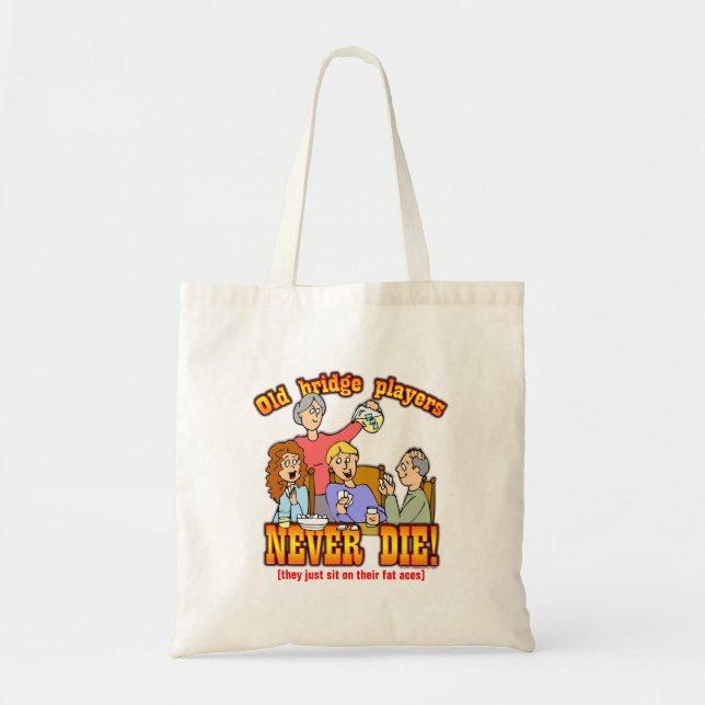 Bridge Players Tote Bag (Front)