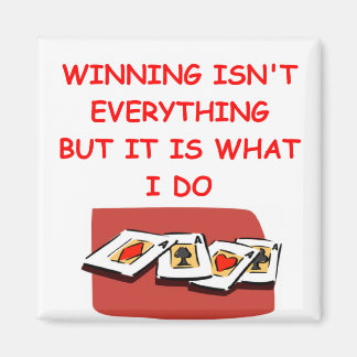 bridge poker and card players magnet