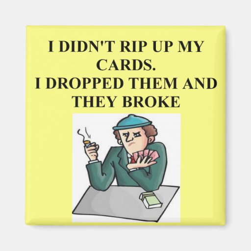 Image of bridge poker card player game design Magnet