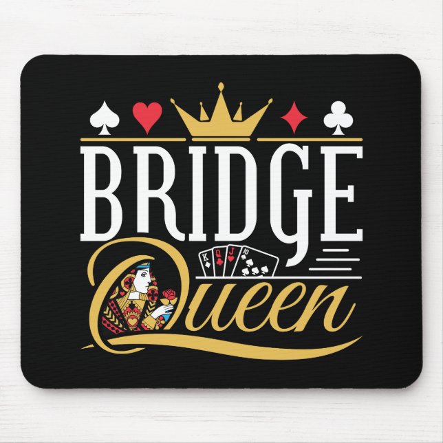 Bridge Queen Card Game Women Mouse Mat (Front)