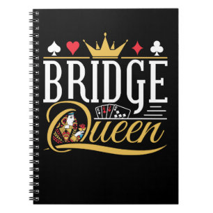 Bridge Queen Card Game Women Notebook