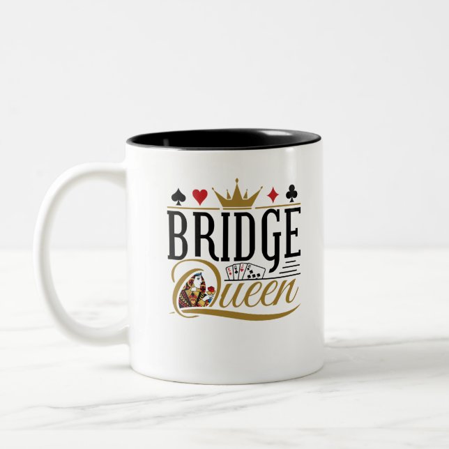 Bridge Queen Two-Tone Coffee Mug (Left)