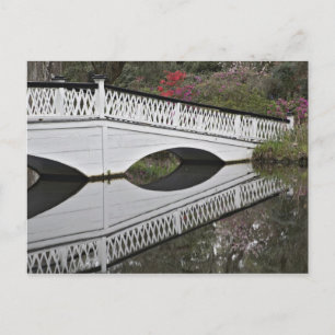 Bridge reflecting on pond, Magnolia Postcard